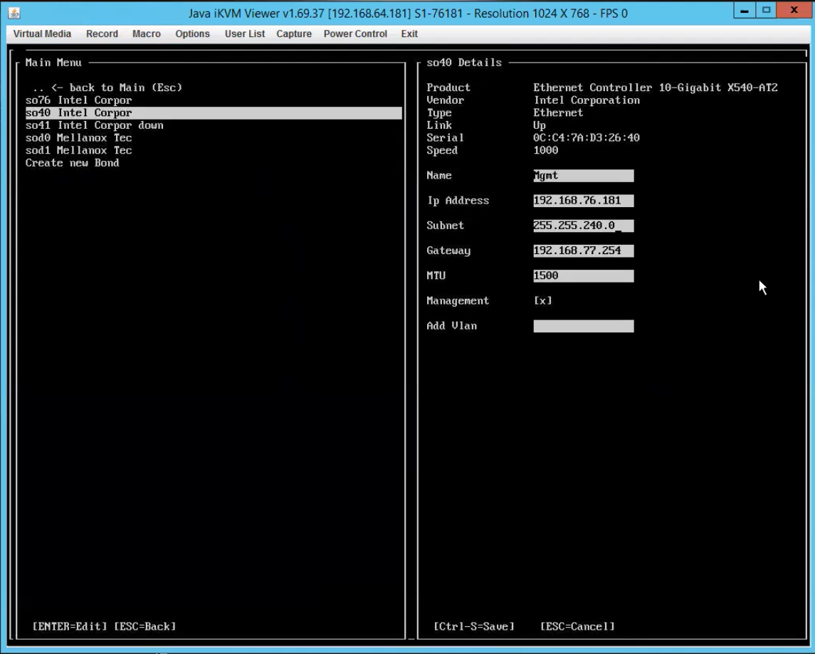 NIC configurations NIC configurations